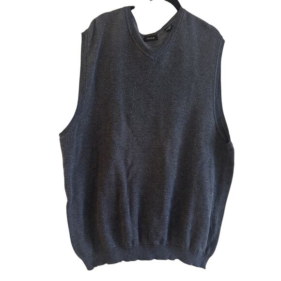 Izod navy 100% cotton sweater vest size XL - Picture 1 of 5